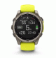 fēnix 8 – 47 mm, Solar, Sapphire Sapphire, Titanium with Amp yellow/graphite silicone band- 010-02906-21 - Garmin